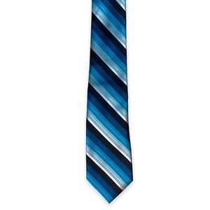 ESSANTE Vintage Tie | Blue, Black, Gray Line-Pattern